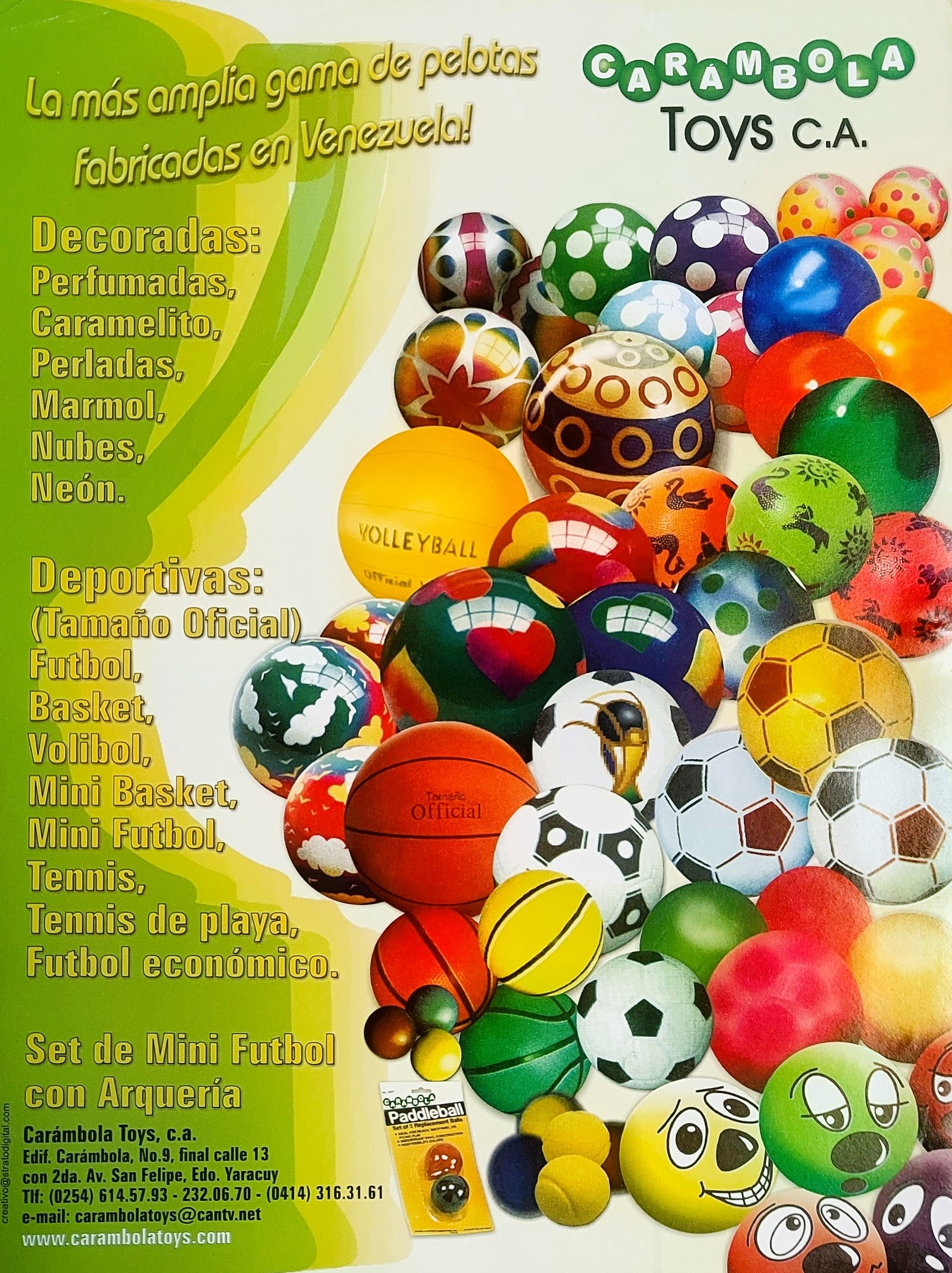 primer folleto de pelotas